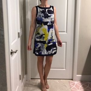 Theia Sack Dress. Button Up Back SZ 8